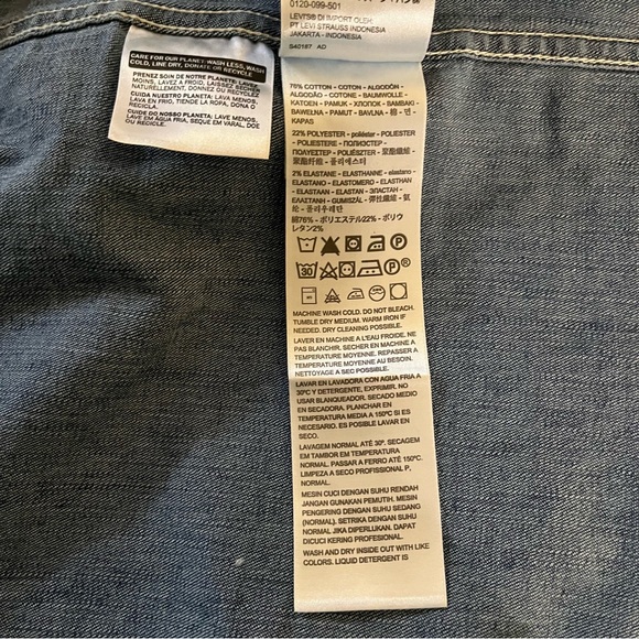 Levi's Blue Denim Long Sleeve Dress and/or Light Weight Coat in 2X - Picture 10 of 10